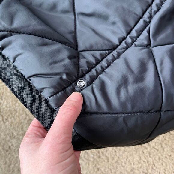 VTG Carhartt C14 Black Workwear Coat L/XL Rugged Faded Nylon, Cord Collar - Picture 11 of 12